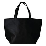 Full Color Non-Woven Shopper Tote - Black