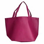 Full Color Non-Woven Shopper Tote - Burgundy