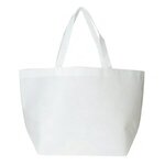 Full Color Non-Woven Shopper Tote - White