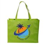 Full Color Standard Non Woven Tote - Lime Green