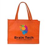 Full Color Standard Non Woven Tote - Orange