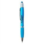 Fullerton Velvet-Touch MGC Spin Top Stylus Pen - Metallic Light Blue