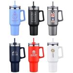 Genoa 40 oz Vacuum Insulated Travel Mug with Straw