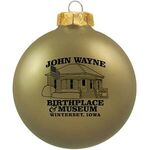 Glass Ball Ornament-80mm - Gloss Metallic Gold