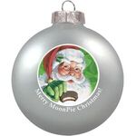 Glass Ball Ornament-80mm - Gloss Silver