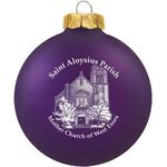 Glass Ball Ornament-80mm - Matte Purple