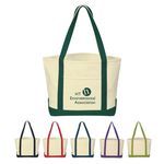 Heavy Cotton Canvas Boat Tote Bag -  