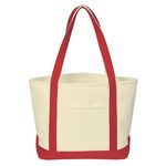 Heavy Cotton Canvas Boat Tote Bag -  