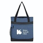 Hidden Zipper Outing Tote Bag - Blue