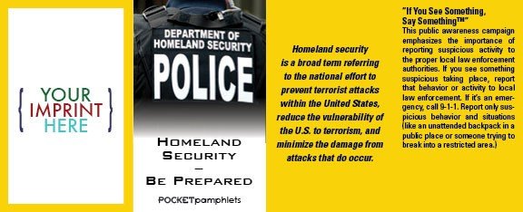 Main Product Image for Homeland Security Pocket Pamphlet USA Made