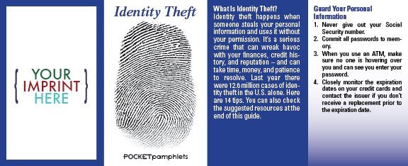 Main Product Image for IDentity Theft Pocket Pamphlet USA Made