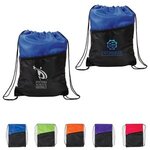 Buy Imprinted Drawstring Backpack & Zipper Two-Tone