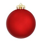 Imprinted Satin Finished Round Shatterproof Ornaments -  