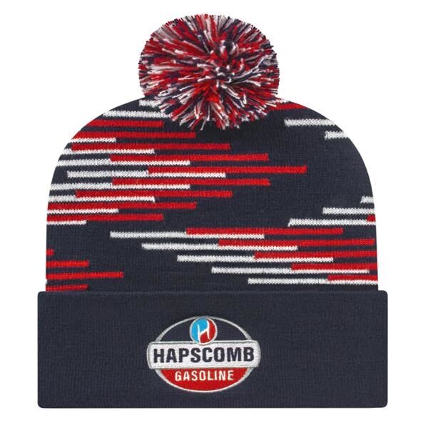 Main Product Image for Embroidered In Stock Bar Knit Cap With Cuff