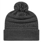 In Stock Cable Knit Cap - Charcoal