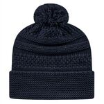 In Stock Cable Knit Cap - Navy