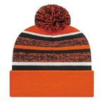 In Stock Fleece Lined Knit with Cuff - Orange-black-white