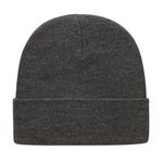 In Stock Knit Cap with Cuff - Dark Heather