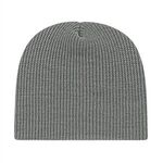 In Stock Ribbed Knit Beanie - Heather