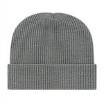 In Stock Ribbed Knit Cap with Cuff -  