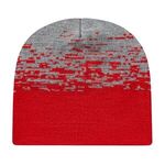 In Stock Static Pattern Knit Beanie - True Red-heather