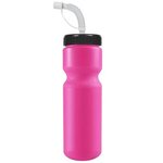 Journey 28 Oz. Bike Bottle w/ Straw Cap - Hot Pink