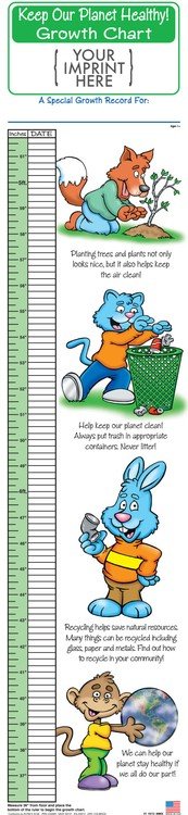 Main Product Image for Keep Our Planet Healthy Growth Chart USA Made