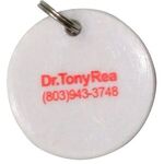 Key Tag Keyring Round - White