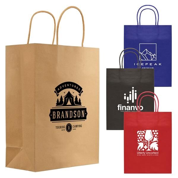 Main Product Image for Custom Printed Kraft Paper Bag - 9.4"w x 12.12"h