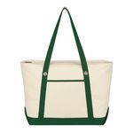 Large Cotton Canvas Sailing Tote Bag -  