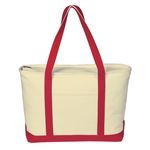 Large Heavy Cotton Canvas Boat Tote Bag -  