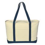 Large Heavy Cotton Canvas Boat Tote Bag -  