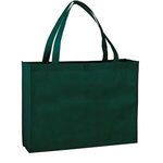 LARGE NON-WOVEN SHOPPING TOTE BAG - Hunter Green