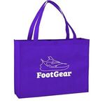 LARGE NON-WOVEN SHOPPING TOTE BAG - Purple