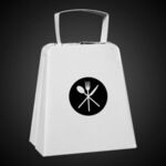 Large White Metal Cowbells -  