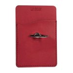 Leeman Card Holder w/Metal Ring Phone Stand - Red