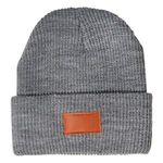 Leeman™ Cuffed Rib Knit Beanie - Gray