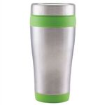 Legend - 16 Oz. Stainless Steel Tumbler Full Color - Silver/lime Green