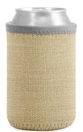 Liam Burlap Neoprene Can Insulator - Gray