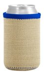 Liam Burlap Neoprene Can Insulator - Royal Blue