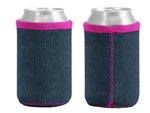 Liam Denim Neoprene Can Insulator - Hot Pink