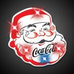 Buy Custom Printed Light Up Flashing Classic Santa LED Pin