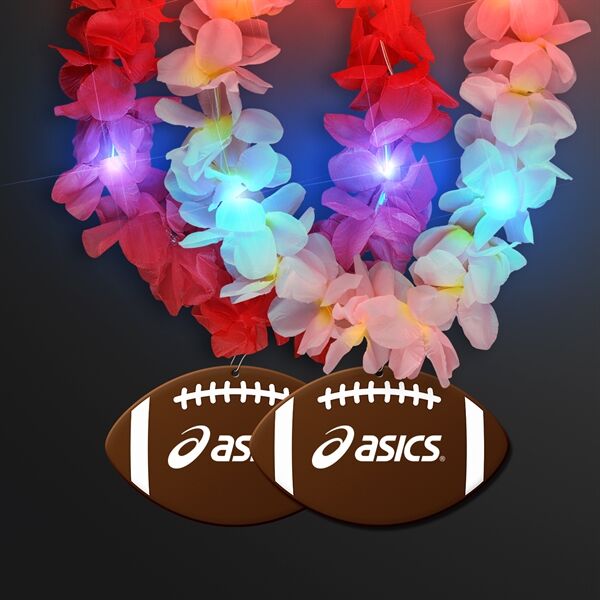 Main Product Image for Custom Printed Hawaiian Leis with Football Medallion