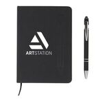 Magnetic Journal & Metal Pen Set - Black