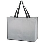 Matte Laminated Non-Woven Bahama Tote Bag - Black