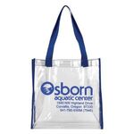 Matterhorn Clear Vinyl Stadium Compliant Tote Bag - Clear-blue