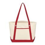 Medium Cotton Canvas Sailing Tote Bag -  