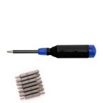 MegaPro 15-In-1 Multi-Bit Screwdriver - Black With Blue