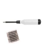 MegaPro 15-In-1 Multi-Bit Screwdriver - White with Black