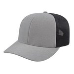 Melange Trucker Mesh Back Cap - Silver-black